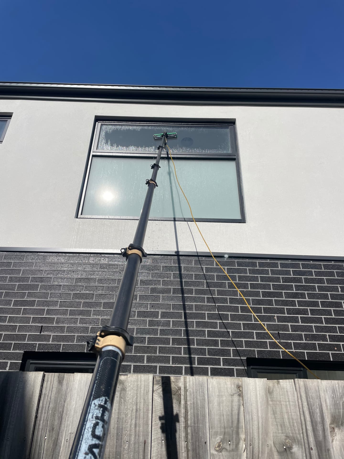 Window cleaning with water-fed pole in South East Melbourne